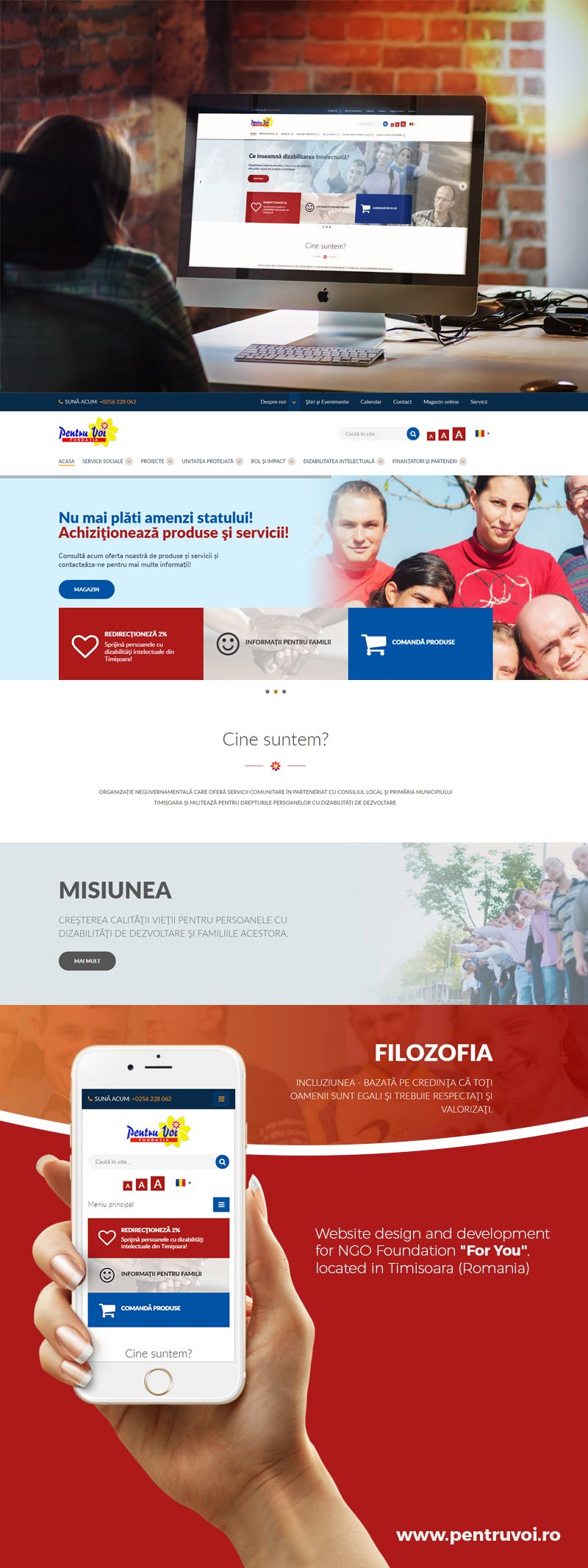 Pentru Voi responsive webdesign and web development project